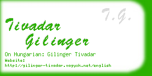 tivadar gilinger business card